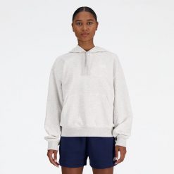 Bluza damska New Balance WT41507AHH – szara. Szare bluzy New Balance, s, bez wzorów, z bawełny, z kapturem. Za 279.99 zł.