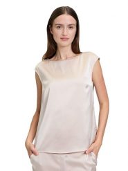 BETTY & CO Bluzka w kolorze beżowym rozmiar: 46. Brązowe bluzki Betty & Co, bez wzorów, bez kołnierzyka, bez ramiączek. Za 126.75 zł.