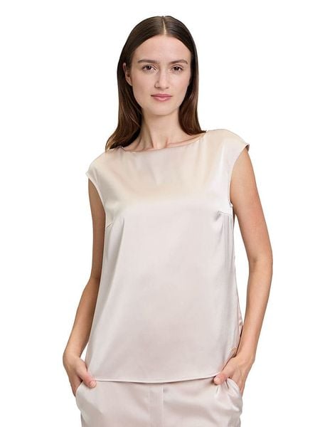BETTY & CO Bluzka w kolorze beżowym rozmiar: 38. Brązowe bluzki Betty & Co, bez wzorów, bez kołnierzyka, bez ramiączek. Za 73.95 zł.