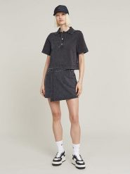 G-Star Koszulka polo w kolorze antracytowym rozmiar: L. Czarne koszulki polo G-Star, l, bez wzorów, z bawełny, bez kołnierzyka, bez ramiączek. Za 183.95 zł.