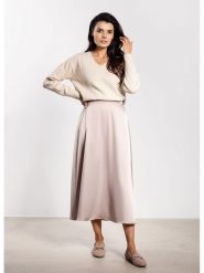 Awama Spódnica w kolorze beżowym rozmiar: XL. Brązowe spódnice Awama, xl, bez wzorów, maxi. Za 134.99 zł.