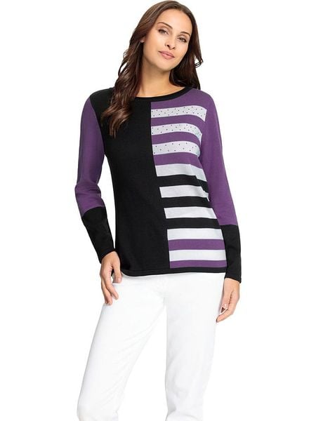 WITT WEIDEN Sweter w kolorze fioletowym rozmiar: 40. Różowe swetry WITT WEIDEN, bez wzorów, ze splotem, bez ramiączek. Za 95.69 zł.