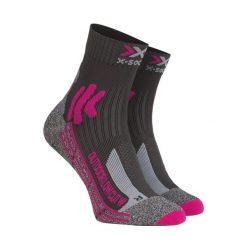 Skarpety trekkingowe damskie X-Socks Trek Outdoor Low Cut 4.0. Czerwone skarpety X Socks, bez wzorów. W wyprzedaży za 96.00 zł.