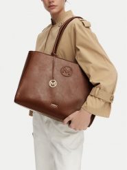 MEXX Torebka CEO-MEXX-L-005-10 Brązowy. Brązowe shopper Mexx, bez wzorów, ze skóry, bez dodatków. Za 229.99 zł.