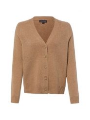Franco Callegari kardigan z merynosów Kobiety Wełna merino brązowy, XXL. Brązowe kardigany Franco Callegari, xxl, bez wzorów, z wełny. Za 349.95 zł.