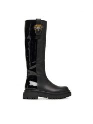 Versace Jeans Couture Kozaki 79VA3S65 Czarny. Czarne kozaki Versace Jeans Couture, z jeansu, bez obcasa, na płaskiej podeszwie, bez zapięcia. Za 1,399.00 zł.