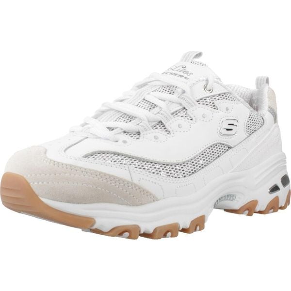 Buty SKECHERS D LITES STELLAR SHIMMER Biały. Białe trekkingi Skechers, z syntetyku, trekkingowe. Za 365.99 zł.