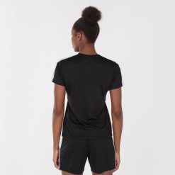Koszulka do piłki nożnej damska Joma Academy III z krótkim rękawem. Białe bluzki Joma, m, bez wzorów, sportowe, bez kołnierzyka, bez ramiączek. Za 53.99 zł.