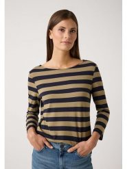 More & More Koszulka w kolorze oliwkowo-czarnym rozmiar: 38. Brązowe bluzki More & More, bez wzorów, bez kołnierzyka, bez ramiączek. Za 126.45 zł.