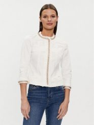 Liu Jo Kurtka jeansowa UXX039 D4128 Biały Regular Fit. Białe kurtki Liu Jo, bez wzorów, z bawełny, bez kaptura. Za 799.99 zł.