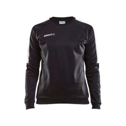 Bluza z okrągłym dekoltem damska Craft progress r-neck. Czarne bluzy sportowe Craft, l, bez wzorów, z elastanu, bez kaptura. Za 152.15 zł.