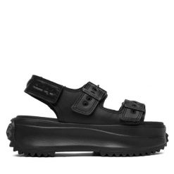 Sandały Converse. Czarne sandały Converse, bez wzorów, bez obcasa, na płaskiej podeszwie, bez zapięcia. Za 449.99 zł.