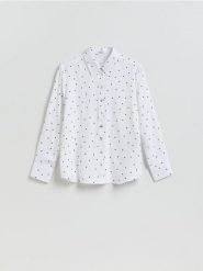 Koszula z wiskozą - czarny. Czarne koszule Reserved, l, bez wzorów, z lyocellu, bez kołnierzyka, bez ramiączek. Za 89.99 zł.