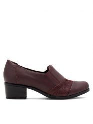 Go Soft Półbuty EST-GUSTA-22 Bordowy. Czerwone czółenka GO SOFT, bez wzorów, ze skóry, bez obcasa, na obcasie, bez zapięcia. Za 159.99 zł.