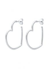 Elli Damskie kreole serce filigranowee w srebrze próby 925 Sterling Silver Kolczyki koła 1 ct. Szare kolczyki Elli, srebrne. Za 228.99 zł.