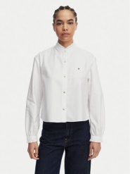 Tommy Hilfiger Koszula Oxford WW0WW48914 Biały Boxy Fit. Białe koszule TOMMY HILFIGER, bez wzorów, z bawełny, bez kołnierzyka, bez ramiączek. Za 529.99 zł.
