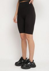 Czarne Casualowe Szorty Typu Kolarki Lidessa. Czarne szorty Born2be, bez wzorów, eleganckie. Za 19.99 zł.