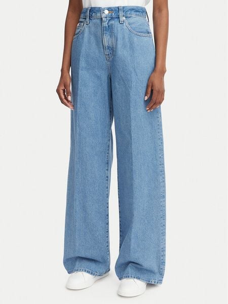 Calvin Klein Jeans Jeansy LV047G906G Niebieski Wide Leg. Niebieskie jeansy Calvin Klein Jeans, bez wzorów. Za 291.99 zł.