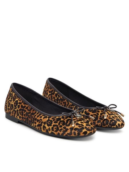 Tommy Hilfiger Baleriny Th Charm Cheetah Ballerina FW0FW09682 Brązowy. Brązowe baleriny TOMMY HILFIGER, bez wzorów, ze skóry, bez obcasa. Za 404.99 zł.