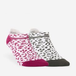 Skarpetki fitness Domyos niskie 2 pary. Brązowe skarpety DOMYOS, bez wzorów, z dzianiny. Za 22.49 zł.