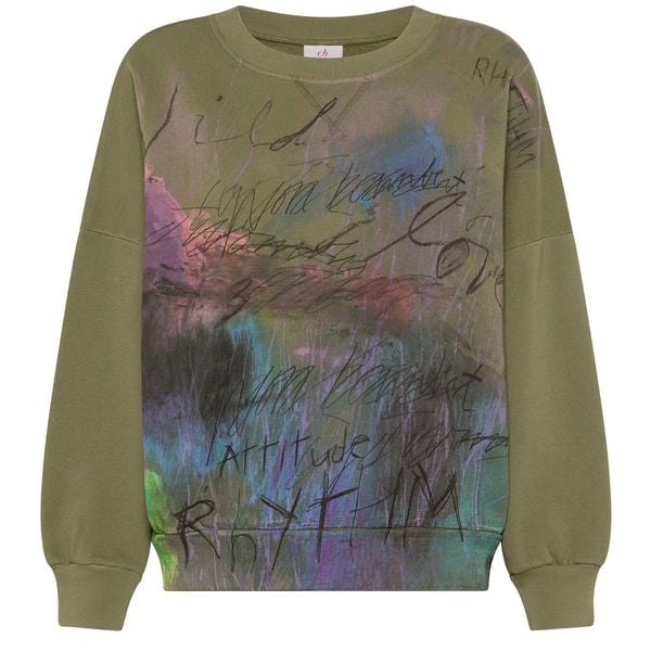 Bluza Deha Graphic Comfy Sweatshirt Damskie. Zielone bluzy Deha, l, bez wzorów, z bawełny, bez kaptura. Za 451.99 zł.