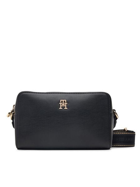 Tommy Hilfiger Torebka Th Joy Camera Bag AW0AW19060 Czarny. Czarne listonoszki TOMMY HILFIGER, bez wzorów, ze skóry, bez dodatków. Za 409.99 zł.