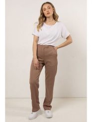 Awama Spodnie w kolorze beżowym rozmiar: S. Brązowe spodnie materiałowe Awama, na co dzień, s, bez wzorów, z materiału. Za 159.99 zł.