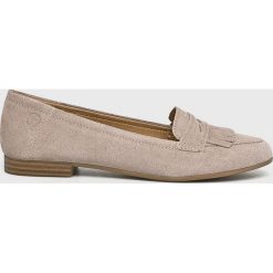 Tamaris - Mokasyny. Niebieskie mokasyny Tamaris, bez wzorów, z materiału, bez obcasa. W wyprzedaży za 179.90 zł.