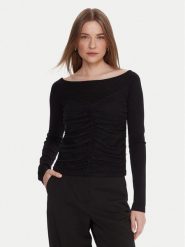 TWINSET Sweter 252TT3260 Czarny Slim Fit. Czarne swetry Twinset, xxl, bez wzorów, z wiskozy, bez ramiączek. Za 819.99 zł.