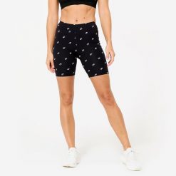 Legginsy krótkie fitness damskie Domyos. Czarne legginsy DOMYOS, l, bez wzorów, z bawełny, krótkie. Za 54.99 zł.