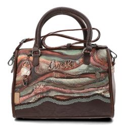 Brązowy Elegancki Kuferek Damski Anekke. Brązowe torebki klasyczne Anekke, bez wzorów, ze skóry ekologicznej, na ramię, bez dodatków. Za 399.00 zł.