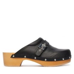 Klapki Scholl. Czarne klapki Scholl, bez wzorów, bez obcasa. Za 759.99 zł.