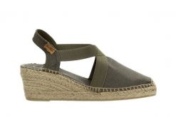 Sandały Toni Pons Ter Caqui Khaki 204013, Zielony, Materiał - 40. Zielone sandały Toni Pons, bez wzorów, z bawełny, wakacyjne, z okrągłym noskiem, bez obcasa, bez zapięcia. W wyprzedaży za 179.10 zł.