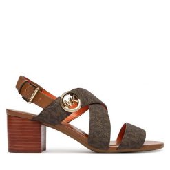 Sandały MICHAEL Michael Kors. Brązowe kozaki MICHAEL Michael Kors, bez obcasa, na słupku, bez zapięcia. Za 739.99 zł.