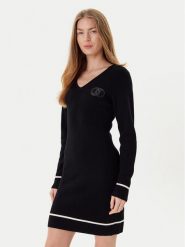 Liu Jo Sukienka dzianinowa TF5253 MS63L Czarny Regular Fit. Czarne sukienki Liu Jo, l, bez wzorów, z dzianiny, bez kołnierzyka, bez ramiączek. Za 719.99 zł.
