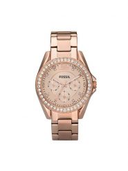 Fossil Zegarek Riley ES2811 Różowy. Czerwone zegarki Fossil. Za 789.99 zł.