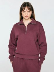 Bluza damska z golfem bordowa dariana 604. Czerwone bluzy Big Star, l, bez wzorów, z bawełny, bez kaptura. Za 199.99 zł.