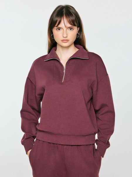 Bluza damska z golfem bordowa dariana 604. Czerwone bluzy Big Star, l, bez wzorów, z bawełny, bez ramiączek. Za 199.99 zł.