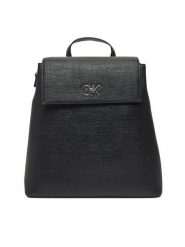 Calvin Klein Plecak Ck Backpack With Conv Strap_Tex K60K613237 Czarny. Czarne plecaki Calvin Klein, bez wzorów, ze skóry. Za 359.99 zł.