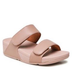 Klapki FitFlop. Brązowe klapki FitFlop, bez wzorów, bez obcasa. Za 269.99 zł.