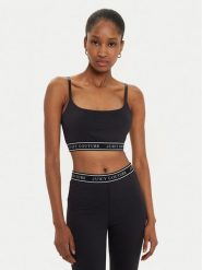Juicy Couture Biustonosz sportowy JCSNS224412 Czarny. Czarne koszulki sportowe Juicy Couture, bez wzorów, z syntetyku, bez ramiączek, na fitness i siłownię. Za 69.99 zł.