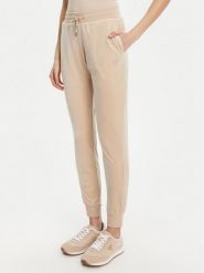 Guess Spodnie dresowe V3BB27 K0232 Beżowy Regular Fit. Brązowe spodnie dresowe Guess, s, z aplikacjami, z dresówki. Za 329.99 zł.