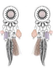 LA CHIQUITA Kolczyki-wkrętki "Diego" rozmiar: onesize. Szare kolczyki LA CHIQUITA, z kryształem, metalowe. Za 126.95 zł.