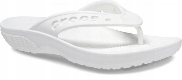 Japonki Dla Dorosłych Crocs Baya II Flip. Białe klapki Crocs, bez wzorów, z materiału, bez obcasa. Za 69.99 zł.