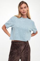 Sweter damski z cekinami Depend MARELLA SPORT. Swetry Marella Sport, s, bez wzorów, bez ramiączek. Za 999.00 zł.