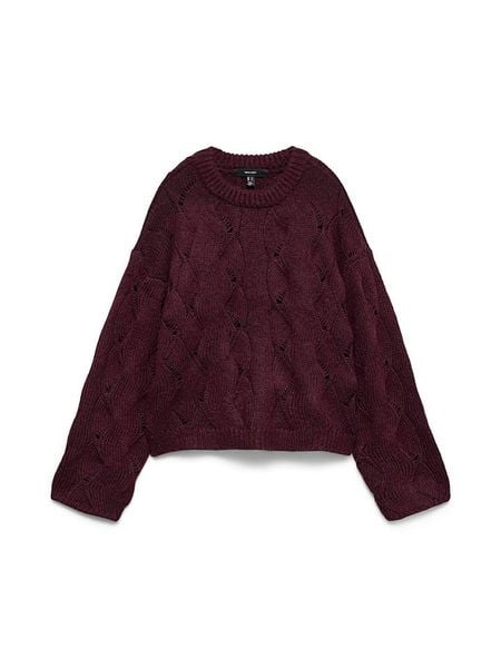 Vero Moda Sweter w kolorze bordowym rozmiar: L. Czerwone swetry Vero Moda, l, bez wzorów, z wełny, bez ramiączek. Za 131.12 zł.