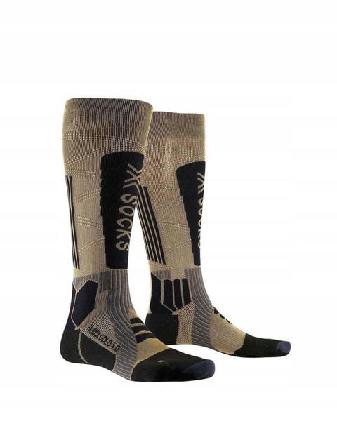Skarpety X-Socks HeliXX GOLD 4.0 S001. Brązowe skarpety X Socks, bez wzorów. Za 259.99 zł.