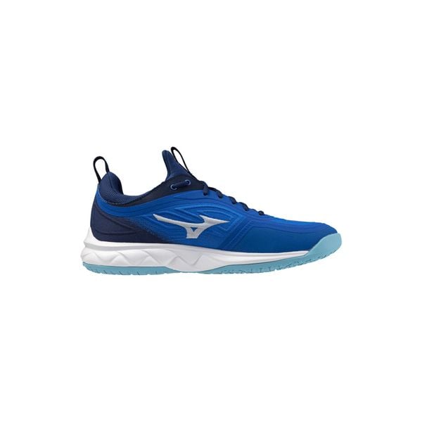 Techniczne kapcie Mizuno Wave Luminous 3 unisex do biegania. Niebieskie obuwie domowe Mizuno, bez wzorów, z materiału, bez zapięcia. Za 638.30 zł.