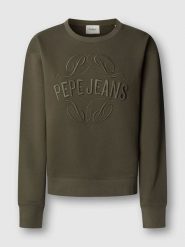 Pepe Jeans Bluza "Maat" w kolorze khaki rozmiar: L. Brązowe bluzy Pepe Jeans, l, bez wzorów, z jeansu, bez kaptura. Za 173.99 zł.