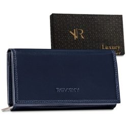 Portfel skórzany Rovicky R-RD-37-GCL granatowy. Niebieskie portfele ROVICKY, bez wzorów, z satyny. Za 75.99 zł.